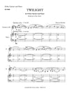 TWILIGHT | for B-flat Clarinet and Piano | by Herman Beeftink | Score and Parts (DIGITAL DOWNLOAD)