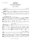 SPRING | Violin and Piano | by Herman Beeftink | Score and Parts (DIGITAL DOWNLOAD)