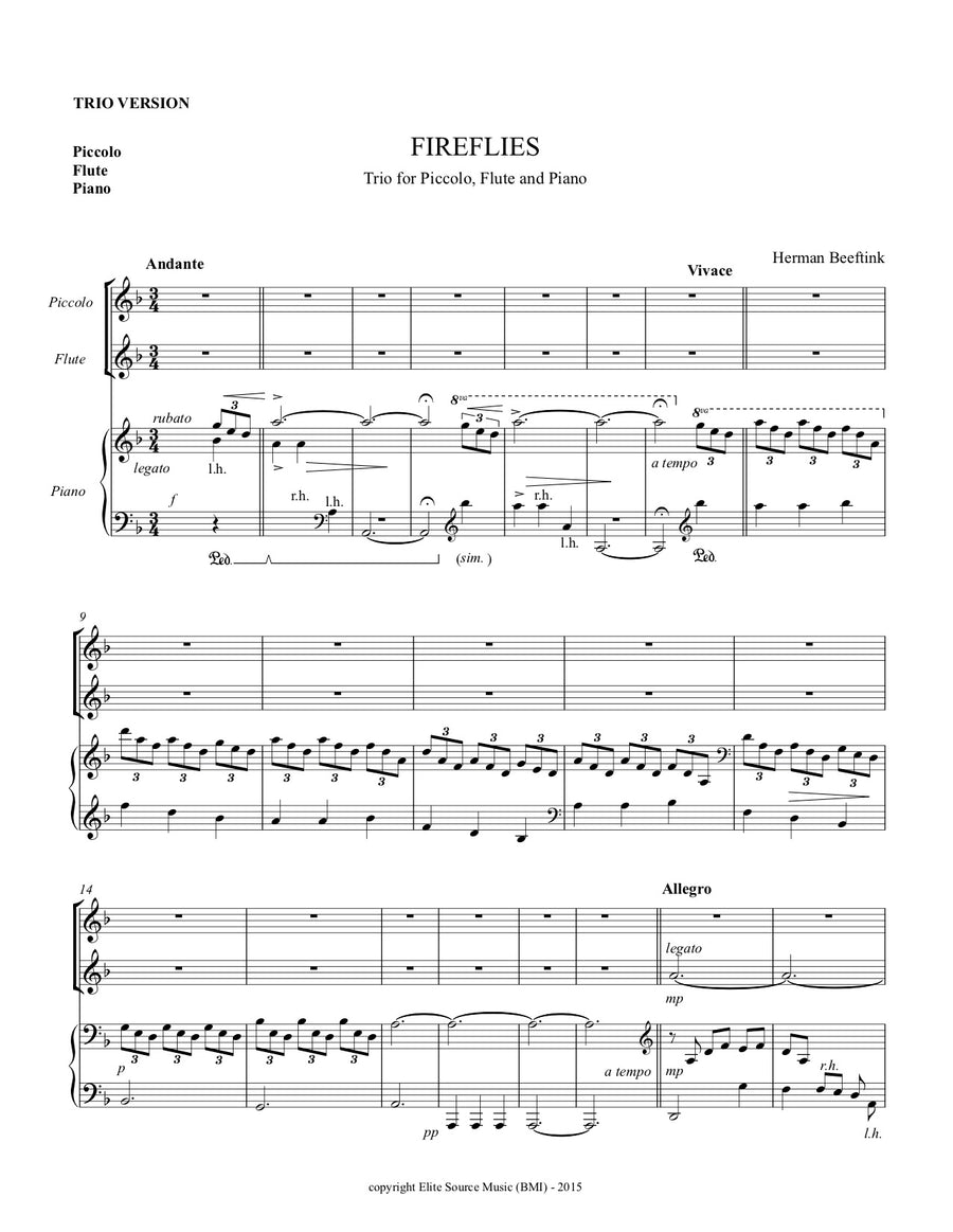 Flute Duo/Trio/Quartet Herman Beeftink Composer