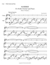 SUMMER | for B-flat Clarinet and Piano | by Herman Beeftink | Score and Parts (DIGITAL DOWNLOAD)