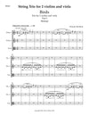 BIRDS | for String Trio (2 Violins and Viola) | Complete (Parts I, II, III)  | by Herman Beeftink | Score and all Parts (DIGITAL DOWNLOAD)